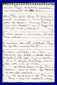 Image of the first page of the Shorthand Notes manuscript